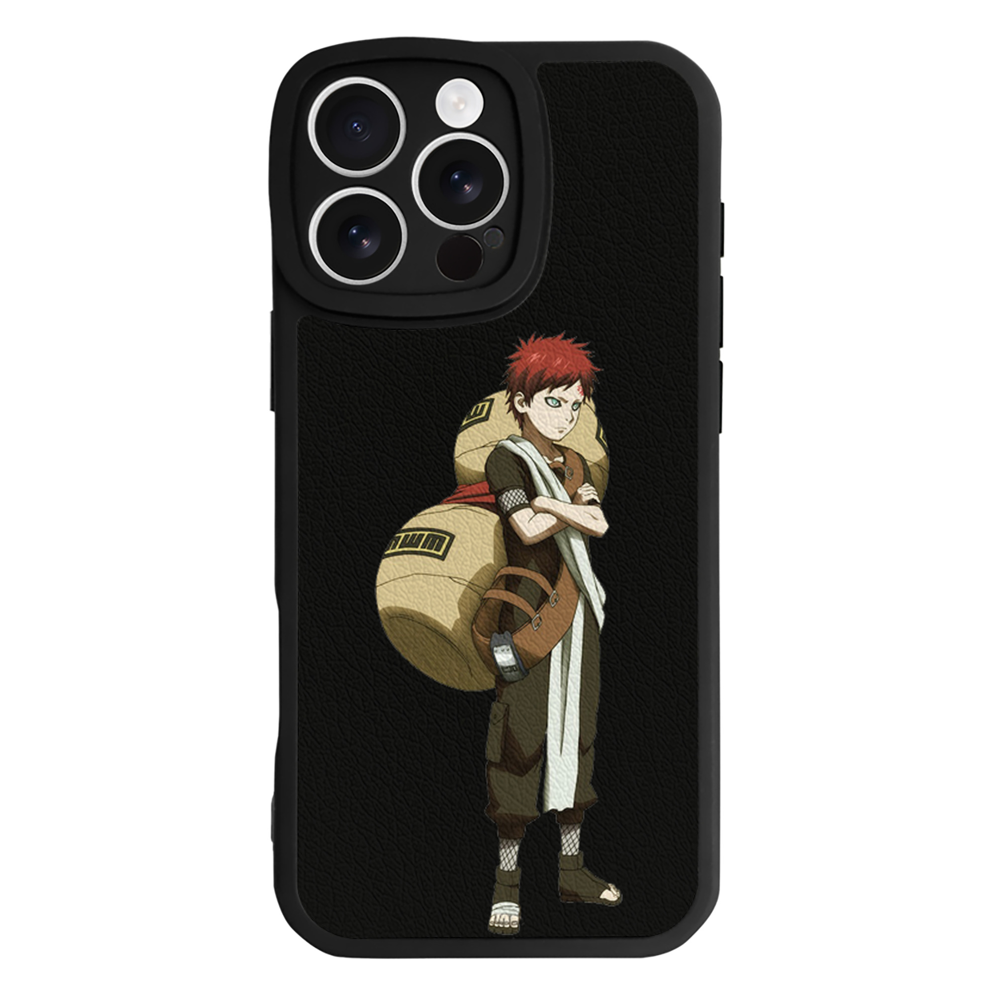 （画像用） NARUTO -ナルト- ガアラ Gaara 【iPhone 16シリーズ対応】シリコンスマホケース（レザー調） 材質：シリコン